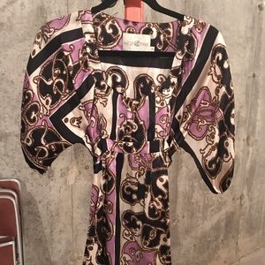 Alice & Trixie silk print blouse size XS